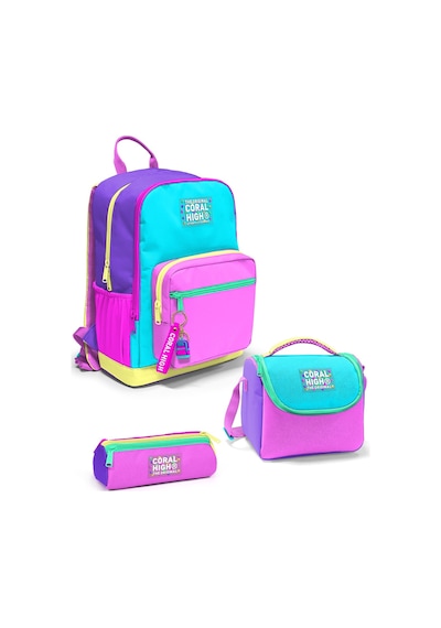 Coral High Çok Renkli 3 Lü Okul Çanta Seti Set0123676 Lila - Pembe