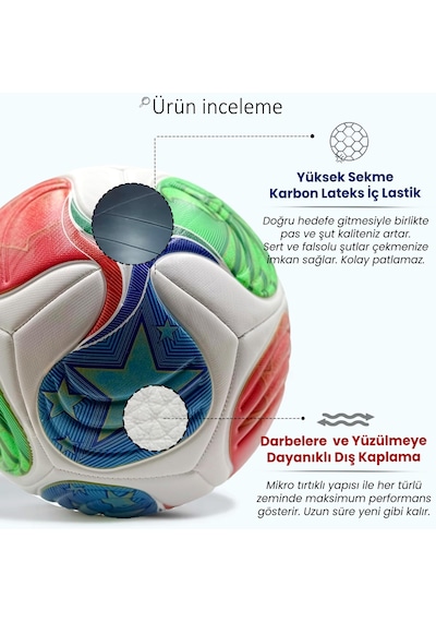 Hsport Fıfa 2026 Dünya Kupası Futbol Topu Tpu Deri Dikişli No: 5 Halı Saha Ve Çim Zemin İçin Maç Ve Antrenman Topu Pompa Hediyeli Açık Kahverengi