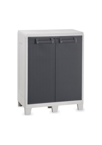 Cabinet Santorini Kısa Raflı Bahçe Dolabı Xl Gri