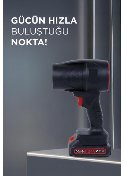 Ttb-02 Siyah Yüksek Hızlı Turbo Jet 1500 Mah - 80 W Hava Üfleme Makinası