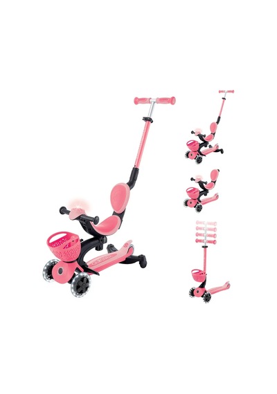 Go Up Baby 360 Scooter Işıklı Koyu Pastel Pembe Diğer
