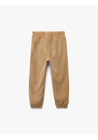 Koton Cep Detaylı Beli Bağcıklı Jogger Pantolon Kahverengi 6smb40021tw Kahve