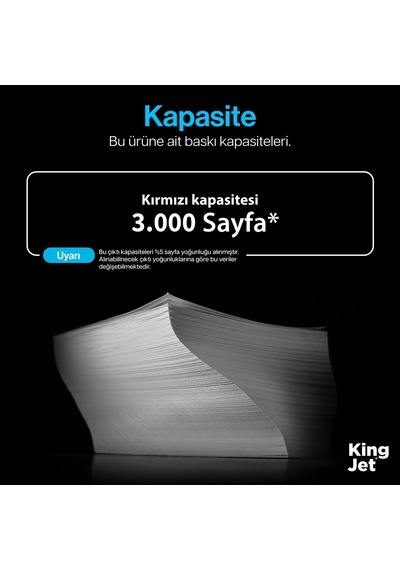 Kingjet Utax Uyumlu Pk-5015 Kırmızı Magenta Uyumlu  Toner Çipli