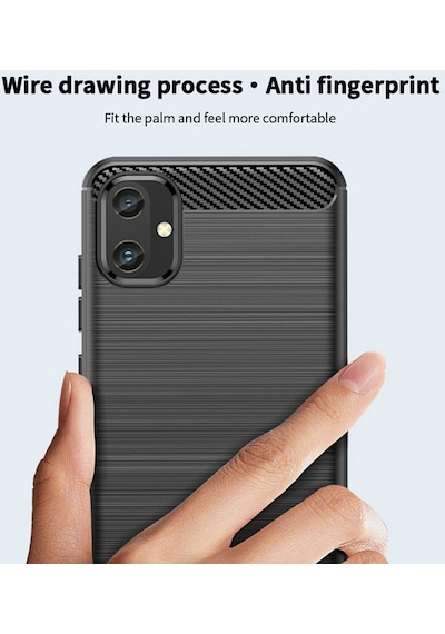 Samsung Galaxy A05 4g Tpu Kılıf Karbon Fiber Doku Telefon Kılıfı Mofı Jk Tpu Serisi-1 Mavi