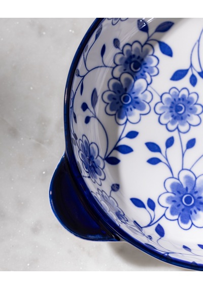 Madame Coco Reve Bleu Seren Yuvarlak Tabak - 19 Cm - Mavi/beyaz 8684427225165 Çok Renkli