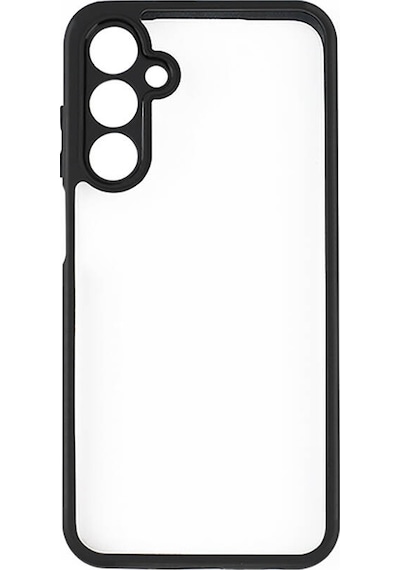 More Tr Samsung Uyumlu Galaxy A15 Kılıf Kamera Korumalı Şeffaf Arka Yüzey Mtr New Roll Kapak - Siyah