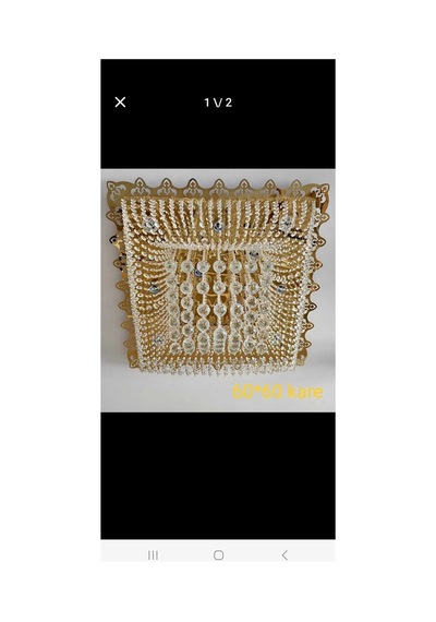 Hanedan 60x60 Kare Avize Altın Altın