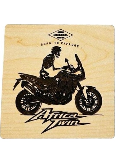 Dalyan Ahşap Africa Twin Kare Bardak Altlığı Bej - Siyah
