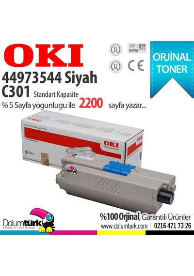 Okı 44973544 / C301 / Mc342 Siyah  Toneri