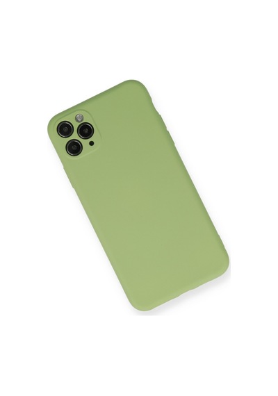 İphone 11 Pro Max Kılıf Nano İçi Kadife Silikon- Yeşil