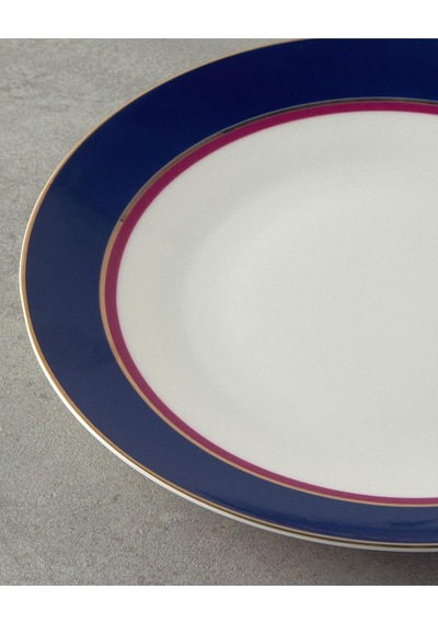 Carny Bone Porselen Servis Tabağı 25 Cm Lacivert Çok Renkli