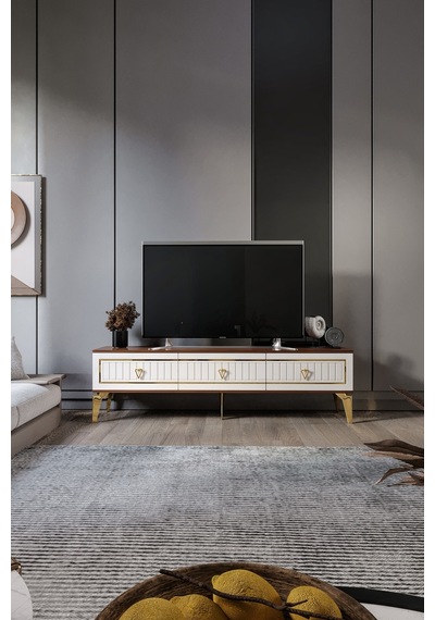 180 CM KLAS MDF MEBRAN KAPAK EKRU CEVİZ GOLD