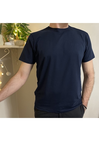 Erkek Slim Fit Dar Kesim Bisiklet Yaka Kısa Kol Pamuklu 4’lü Tişört Paketi Siyah Beyaz Gri Lacivert