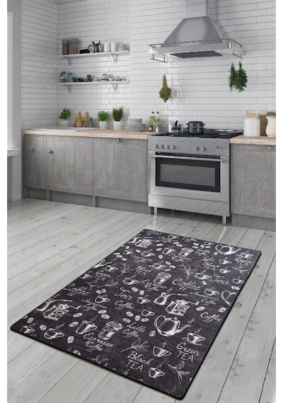 Cappuccıno Siyah Djt 80X200 Cm Mutfak Halısı