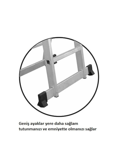 Beykon 12 Basamaklı 3.50 M Katlanır Çok Amaçlı Merdiven