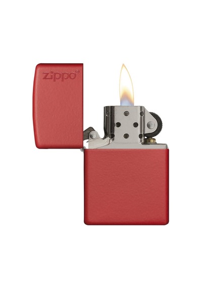 Zippo Çakmak 233Zl Classic Red Matte Lighter Kırmızı Zippo Logolu