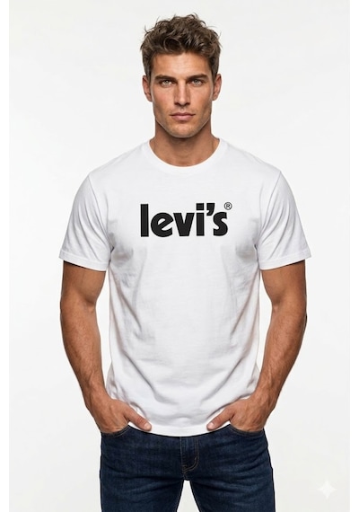Levi's Erkek Relaxed Fit Beyaz Tshirt Açık Beyaz