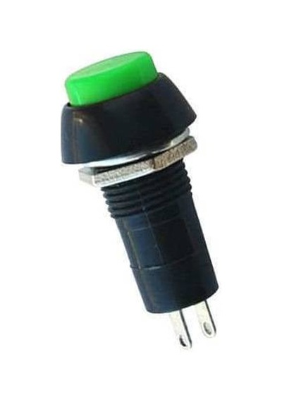 Ic 186 Buton 12 MM Kalmasız 12 MM Anahtarsız Buton Yeşil