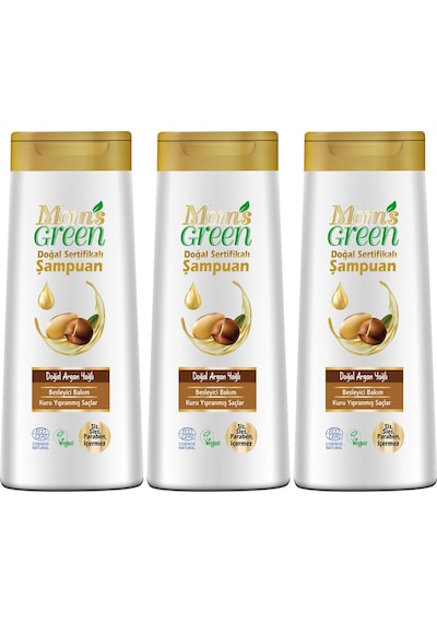 Mom's Green Argan Yağlı Organik Şampuan 3 x 400 ML