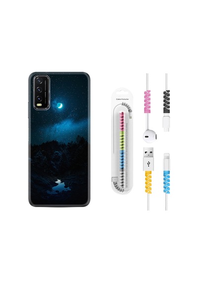 Vivo Y11S Kılıf Kablo Koruyuculu Gece 1633