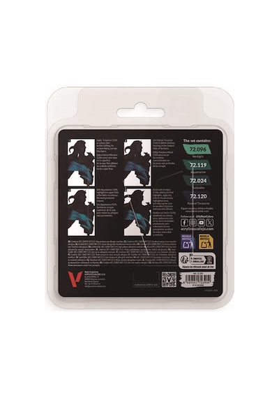 Vallejo 72390, 4x18 Ml. Turquoise Color Game Color Maket Boyası Seti Standart