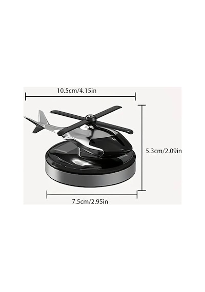 Oto Koku Solar Helikopter Araç Kokusu 2 Tabletli Güneş Solar Koku Siyah