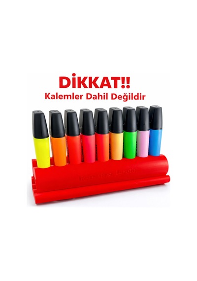 Kalpli Tasarım Kalem Standı Kalemlik Organizer Sert Plastik Kalem Tutucu Renkli Dekoratif Çok Renkli
