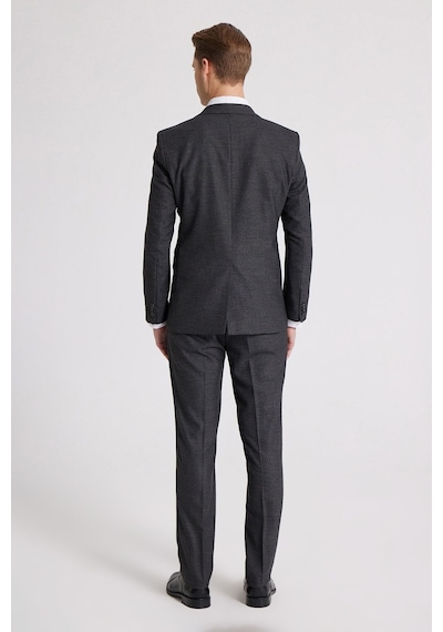 D's Damat Ds Damat Slim Fit Antrasit Armürlü Mono Yaka Tek Yırtmaçlı Astarlı Takim Elbise Kombinli 8HFY5ORTKMBN1 Antrasit