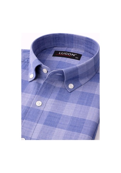 Lugon Klasik Regular Fit Uzun Kol Erkek Gömlek 7608 Mavi