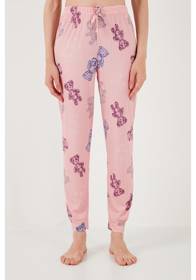 Lela Regular Fit Kısa Kollu Bayan Pijama Takımı 65740104 Pembe