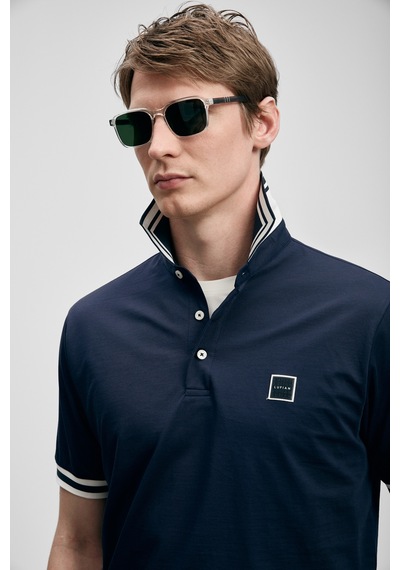 Lufian Cole Smart Erkek Polo Tişört Lacivert Lacivert 111040237100200