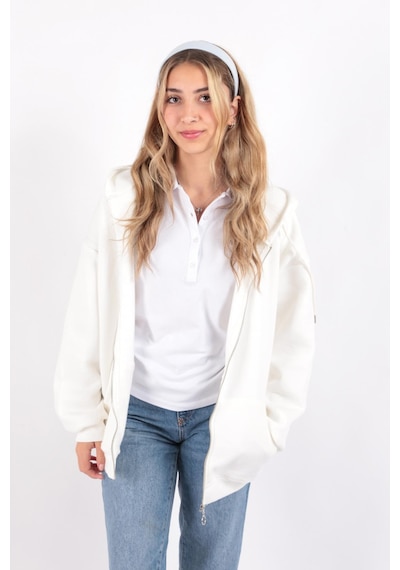 Busem W0008672 Kadın Sweatshirt W0008672-R0462 Ekru