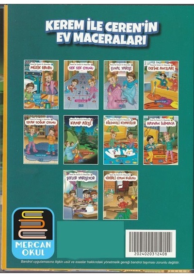 1. Sınıf Okuma Seti Kerem İle Ceren Ev Maceraları 10 Kitap + S...
