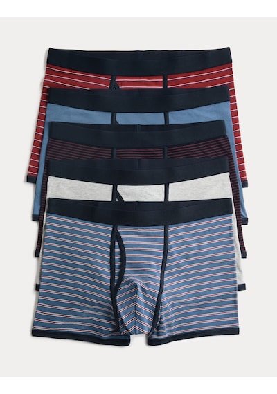 Marks & Spencer 5'li Çizgili Trunk Seti Çok Renkli Marks & Spencer 5'li Çizgili Trunk Seti Çok Renkli