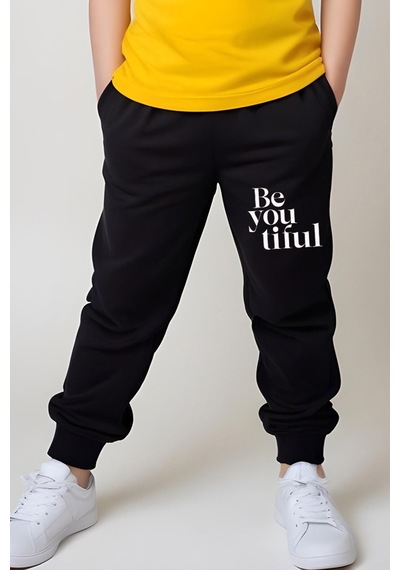 Fyk Kids Kız Çocuk Be You Tiful Baskılı Alt-üst Takım Sarı