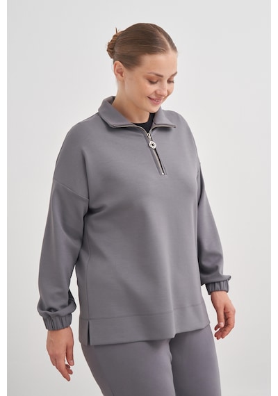 Aker 24aw15781112 Büyük Beden Sweatshırt 24aw15781112 012 Gri Gri