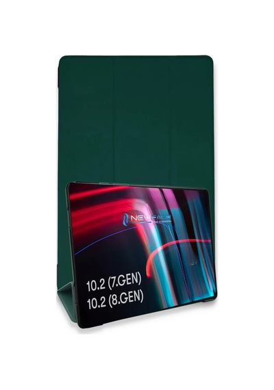 Newface Apple İpad 10.2 7.nesil Kılıf Tablet Smart Kılıf - Koyu Yeşil Tablet Kılıfı