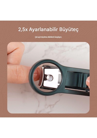 Büyüteçli Büyük Boy Tırnak Makası Paslanmaz Çelik Yaşlılar İçin