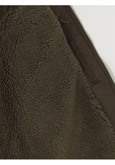 LC Waikiki Lc Waıkıkı Haki Regular Fit Kürk Yaka Süet Erkek Mont