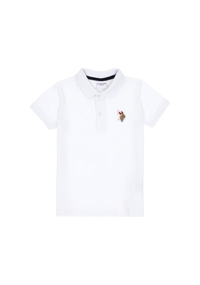 U.S. Polo Assn. Erkek Çocuk Beyaz Basic Polo Yaka Tişört 50306484-VR013
