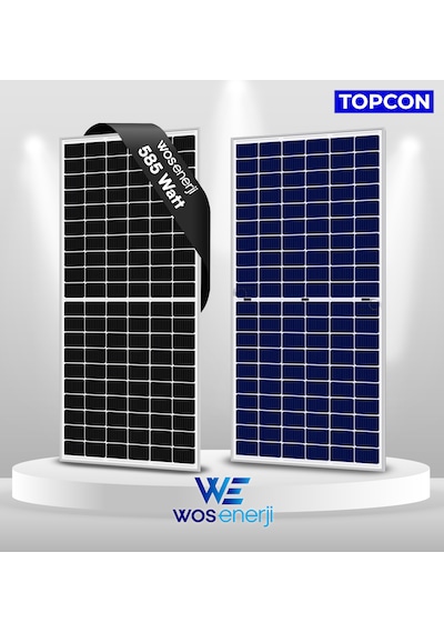 Wos Enerji Güneş Paneli Half-cut 585w Watt Topcon Çift Yönlü