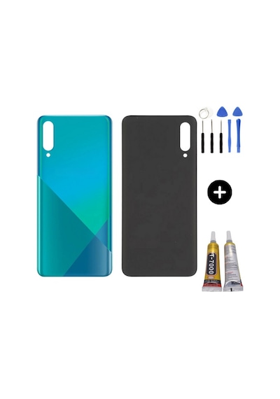 Samsung A30s Sm-a307 Uyumlu Arka Pil Kapağı Mavi + Montaj Seti Çok Renkli
