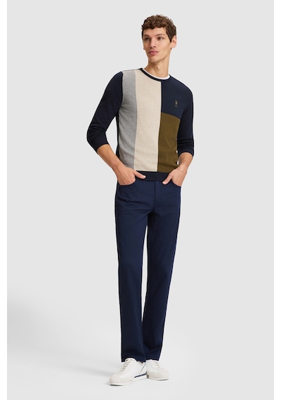 U.S. Polo Assn. Erkek Lacivert Slim Fit Kanvas Pantolon 50326128-vr033