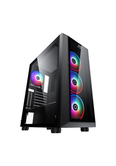 Powerboost Vk-P3380B 550W 80+ Usb3.0 Atx Tempered Glass Panel Ar