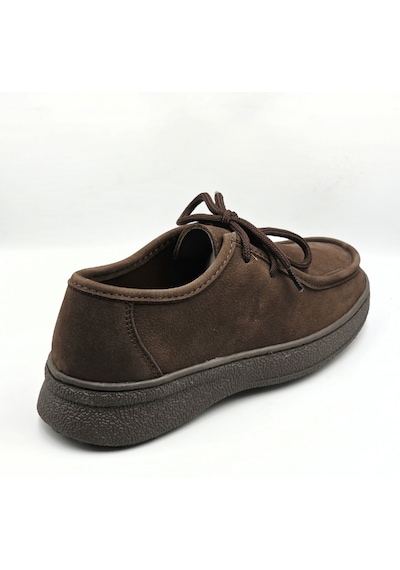 Casso 9791 Kahve Nubuk Hakiki Deri Termolıght Taban Kadın Loafer Ayakkabı