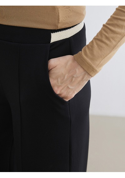 Lcw Everyday Siyah Standart Fit Geniş Paça Kadın Pantolon