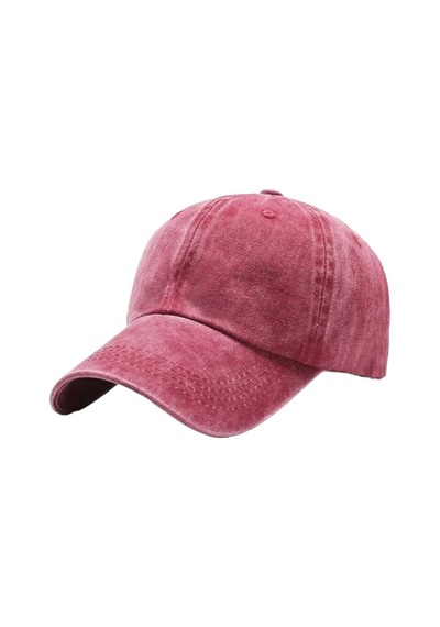 Tezzgelsin Unisex % 100 Pamuklu Eskitme Kep Şapka Kırmızı