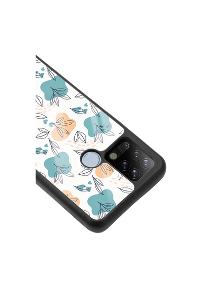 Tecno Pova Minik Yapraklar Tasarımlı Glossy Telefon Kılıfı Uyumlu Çok Renkli