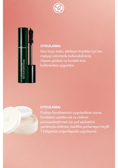 Yves Rocher Bloominbag Çizgili Çanta Seti- Toz Pudra 8.5 G & Maskara 7.8 Ml