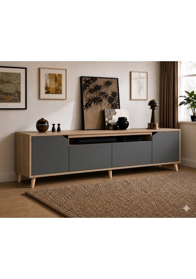 Legno 180cm Konsol Safir Meşe-antrasit Safir - Antrasit
